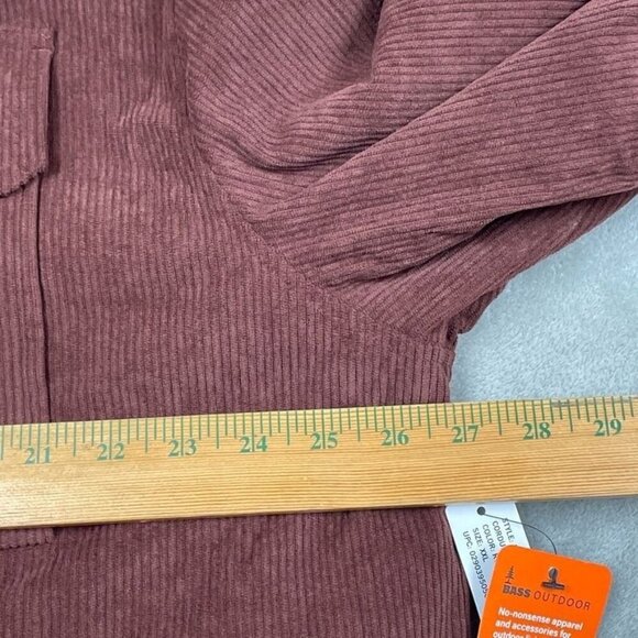 Bass Outdoor Corduroy Worker Shirt XXL Rum Raisin Shacket 6665 - Picture 6 of 8